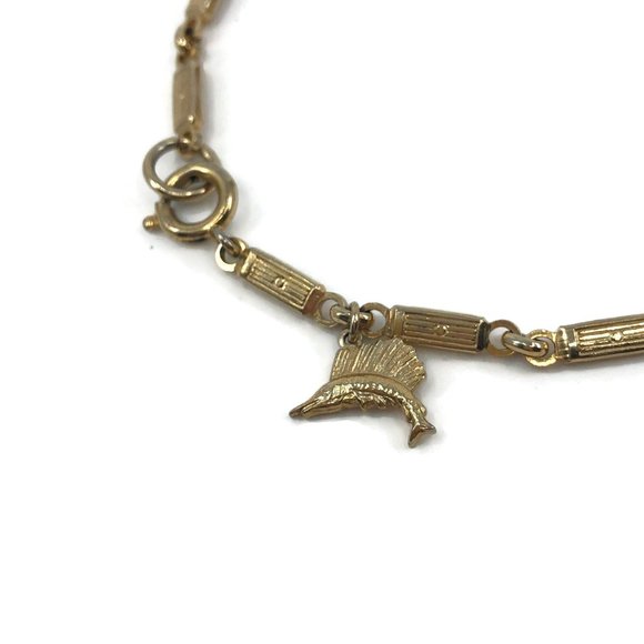 Nautical Themed Charm Bracelet Ships Wheel, Anchor - Picture 7 of 7